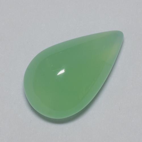 Verde giallastro Crisoprasio Gem - 4.3ct Cabochon pera (ID: 511274)