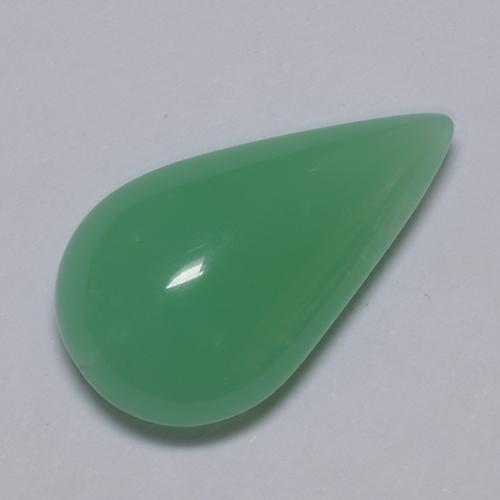 5.70 ct Green Chrysoprase Stone, Natural Chrysoprase in Pear Cabochon Shape for Sale
