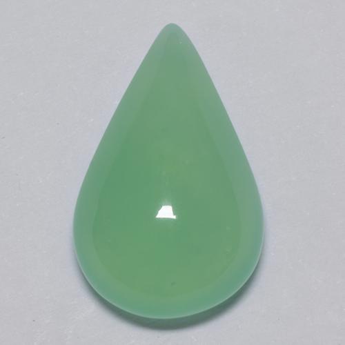 Verde medio Crisoprasa Gema - 6.2ct Cabujón Pera (ID: 511277)
