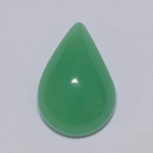 Verde trébol Crisoprasa Gema - 4.7ct Cabujón Pera (ID: 511278)