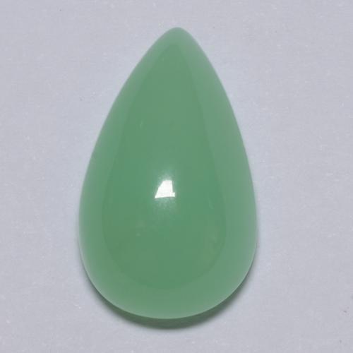 Verde helecho Crisoprasa Gema - 5.7ct Cabujón Pera (ID: 511282)