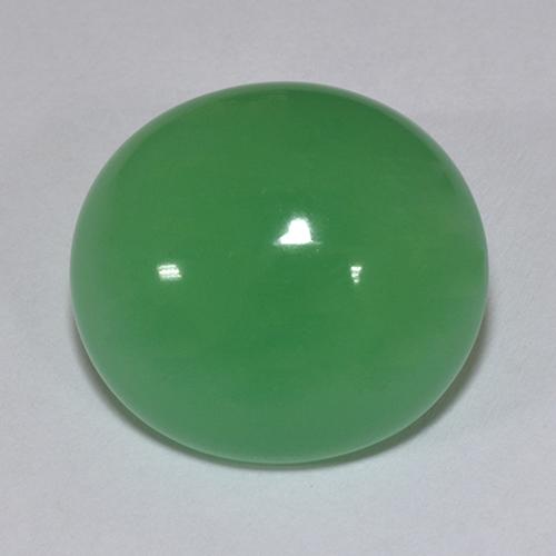 Green Chrysoprase Gem - 13.6ct Oval Cabochon (ID: 511737)