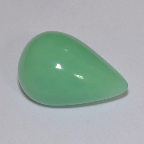 Medium Green Crisoprasio Gem - 8.9ct Cabochon pera (ID: 511740)