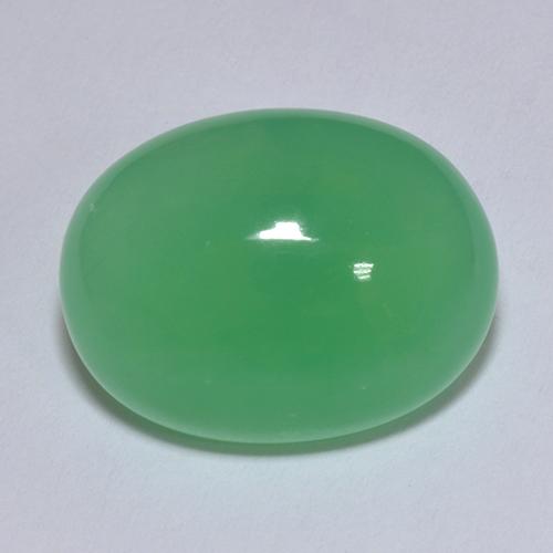Shamrock Green Crisoprasio Gem - 12.9ct Ovale cabochon (ID: 511743)