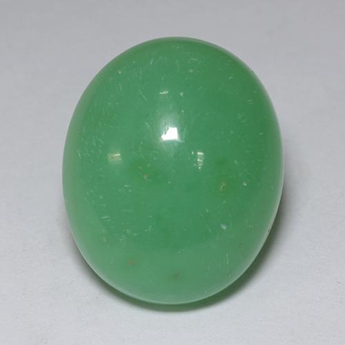 Shamrock Green Chrysoprase Gem - 10.6ct Oval Cabochon (ID: 511750)