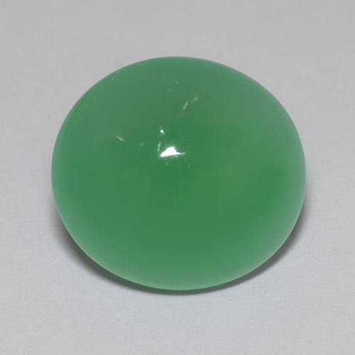 Желтовато-зеленый Хризопраз Камень - 7.9ct Овал Кабошон (ID: 511754)