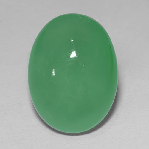 Verde trébol claro Crisoprasa Gema - 12.9ct Cabujón Óvalo (ID: 511757)
