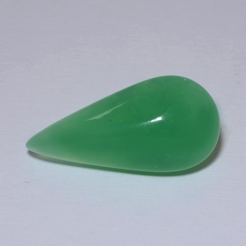 Medium Green Chrysoprase Gem - 5.9ct Pear Cabochon (ID: 511793)