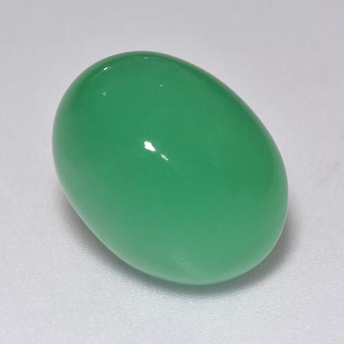 9.40 ct Green Chrysoprase Stone, Natural Chrysoprase in Oval Cabochon Shape for Sale