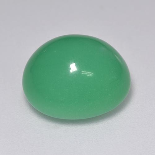 Chrysoprase Gemstone in 12.6 x 11.5 mm Size for Sale, Chrysoprase Stone in Medium Green Color