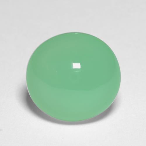 Verde trébol claro Crisoprasa Gema - 6.9ct Cabujón Óvalo (ID: 546517)
