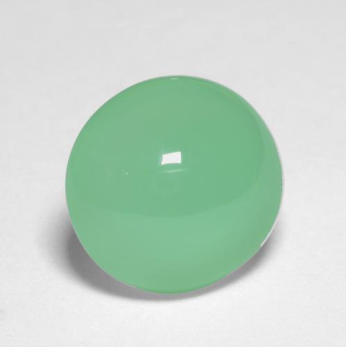 6.91 ct Green Chrysoprase Stone, Natural Chrysoprase in Oval Cabochon Shape for Sale