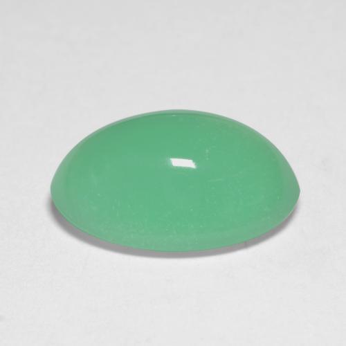 Chrysoprase Gemstone in 14 x 10 mm (calibrated) Size for Sale, Chrysoprase Stone in Fern Green Color