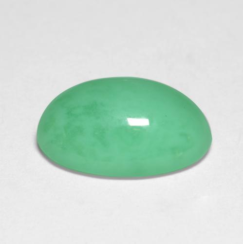 Chrysoprase Gemstone in 13.6 x 9.4 mm Size for Sale, Chrysoprase Stone in Light Green Color