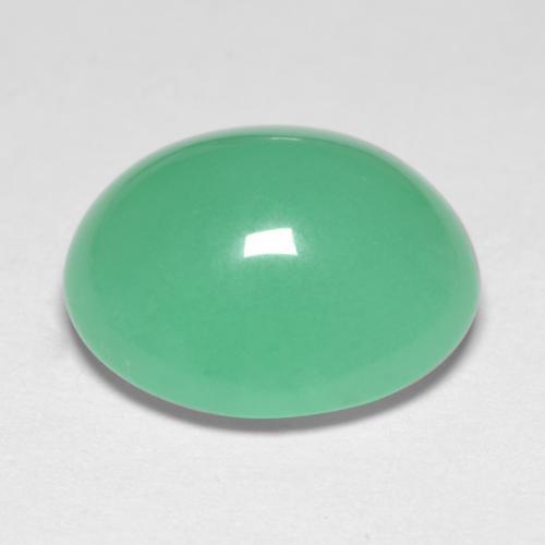 Chrysoprase Gemstone in 13 x 11.3 mm Size for Sale, Chrysoprase Stone in Fern Green Color