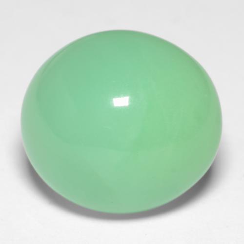 Verde claro Crisoprasa Gema - 8.2ct Cabujón Óvalo (ID: 546701)