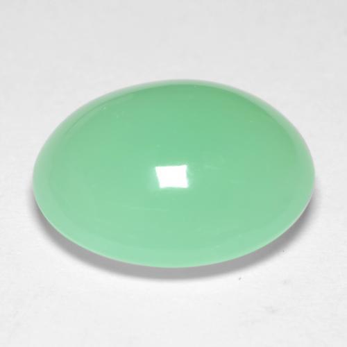 Chrysoprase Gemstone in 14 x 12 mm (calibrated) Size for Sale, Chrysoprase Stone in Light Mint Green Color