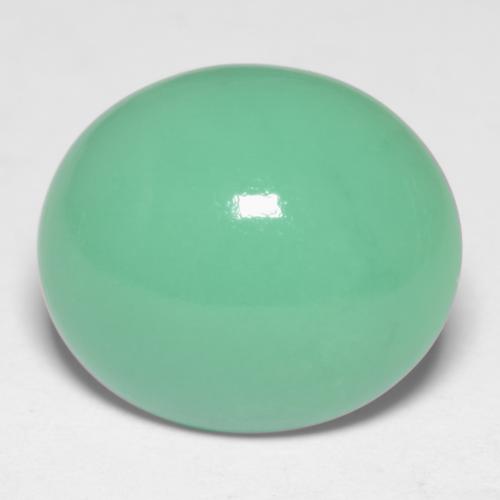 Verde chiaro Crisoprasio Gem - 7.2ct Ovale cabochon (ID: 546705)