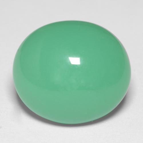Fern Green Хризопраз Камень - 8ct Овал Кабошон (ID: 546709)