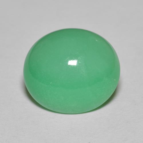 Verde helecho intenso Crisoprasa Gema - 5.4ct Cabujón Óvalo (ID: 602264)