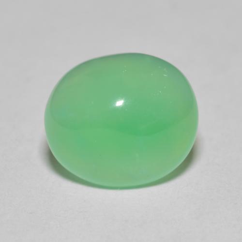 Light Shamrock Green Chrysopras Edelstein - 3.2ct Oval Cabochon (ID: 602859)