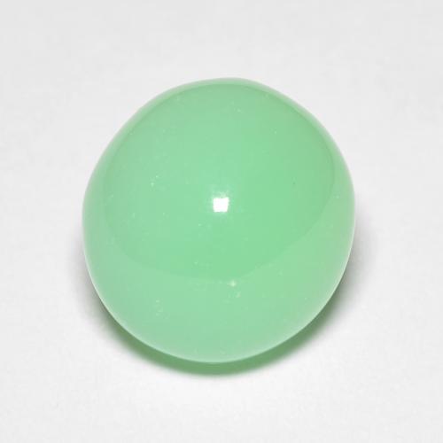 5,04 ct ovaler grüner Chrysopras aus Madagaskar, Größe 10,7 x 10,1mm, natürlicher Edelstein, Opaque Reinheit, 1 Stück ovaler Chrysopras, Mohs-Härte von 6,5 - 7 Geeignet für den täglichen Gebrauch im Schmuck , Photo A