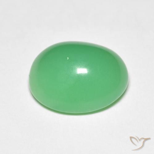 Chrysoprase Gemstone in 12 x 10 mm (calibrated) Size for Sale, Chrysoprase Stone in Pale Yellowish Green Color