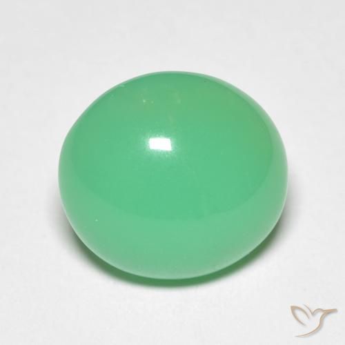 5.5 ct Oval Chrysoprase, 11.9 x 10.8 mm From Madagascar, Photo A