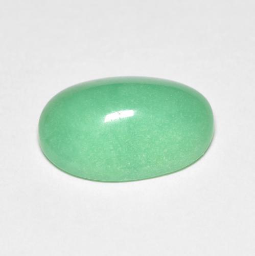 Chrysoprase Gemstone in 14 x 10 mm (calibrated) Size for Sale, Chrysoprase Stone in Light Green Color