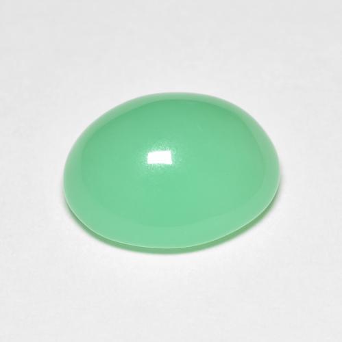 Chrysoprase Gemstone in 12 x 10 mm (calibrated) Size for Sale, Chrysoprase Stone in Light Shamrock Green Color