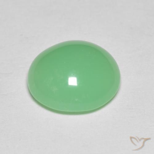 Chrysoprase Gemstone in 10.5 x 9.8 mm Size for Sale, Chrysoprase Stone in Light Green Color