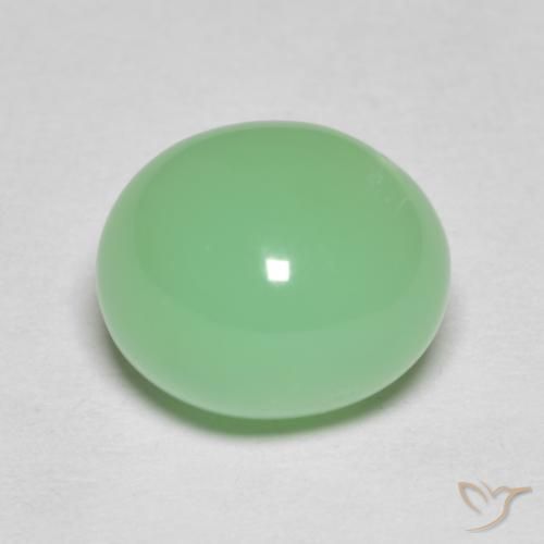 4.85 ct Oval Chrysoprase, 11.1 x 9.5 mm From Madagascar, Photo A