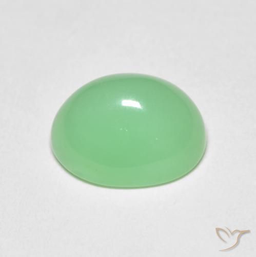 Chrysoprase Gemstone in 11.2 x 8.3 mm Size for Sale, Chrysoprase Stone in Light Green Color