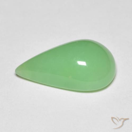 Chrysoprase Gemstone in 17 x 10.3 mm Size for Sale, Chrysoprase Stone in Yellow Green Color