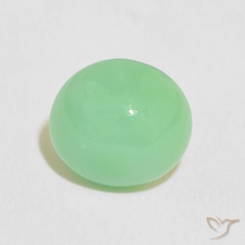 2.78ct Natural Pale Yellowish Green Chrysoprase, Oval, Translucent