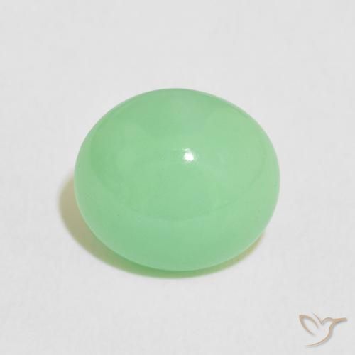4.56ct Natural Light Green Chrysoprase, Oval, Translucent