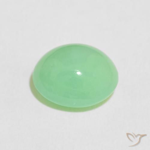 Chrysoprase Gemstone in 11 x 9.9 mm Size for Sale, Chrysoprase Stone in Light Green Color