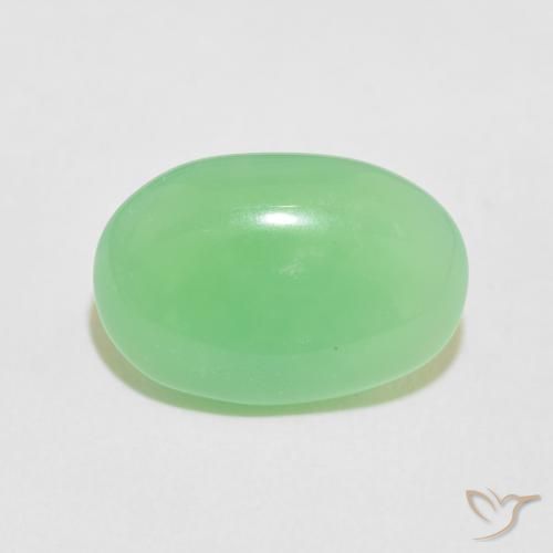 5.72ct Natural Yellowish Green Chrysoprase, Oval, Opaque