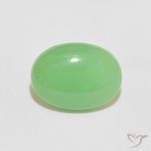 4.06ct Natural Yellowish Green Chrysoprase, Oval, Opaque