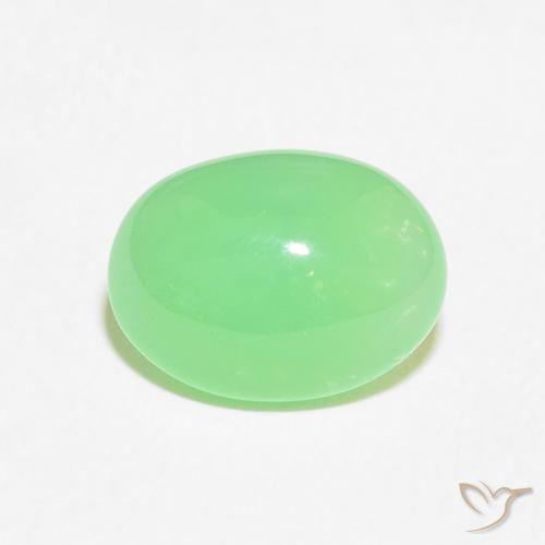 3.02ct Natural Light Green Chrysoprase, Oval, Opaque