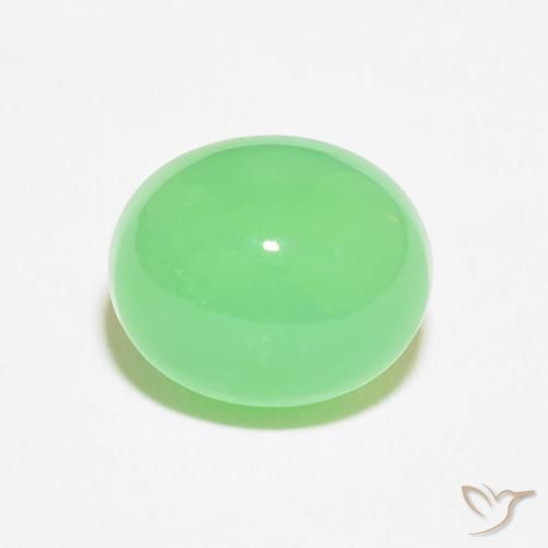 4.52ct Natural Light Green Chrysoprase, Oval, Opaque