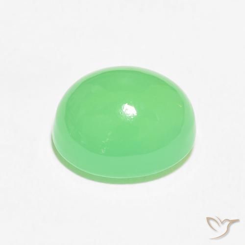 Chrysoprase Gemstone in 11 x 9 mm (calibrated) Size for Sale, Chrysoprase Stone in Light Green Color