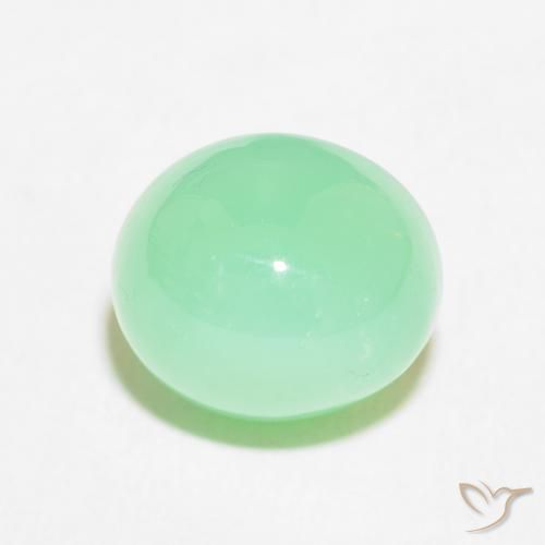 4.81ct Natural Light Fern Green Chrysoprase, Oval, Opaque