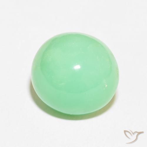 8.40 ct Green Chrysoprase Stone, Natural Chrysoprase in Oval Cabochon Shape for Sale