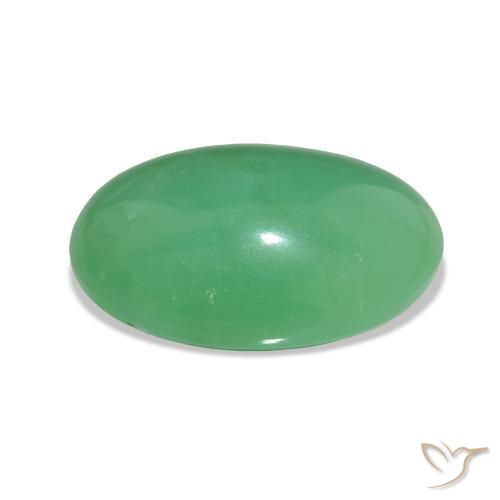 Chrysoprase Gemstone in 13.2 x 9.6 mm Size for Sale, Chrysoprase Stone in Yellowish Green Color