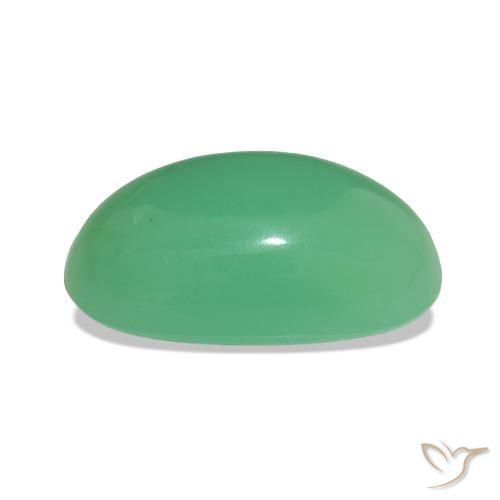 Chrysoprase Gemstone in 12.5 x 7.5 mm Size for Sale, Chrysoprase Stone in Shamrock Green Color