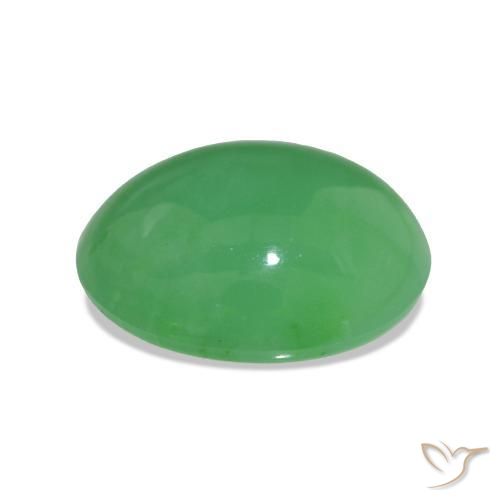 Chrysoprase Gemstone in 11 x 9 mm (calibrated) Size for Sale, Chrysoprase Stone in Yellowish Green Color
