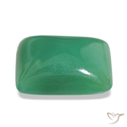 Chrysoprase Gemstone in 16.7 x 13.8 mm Size for Sale, Chrysoprase Stone in Medium Green Color
