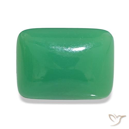 8.79ct Light Basil Green Chrysoprase Gemstones, Baguette, Opaque