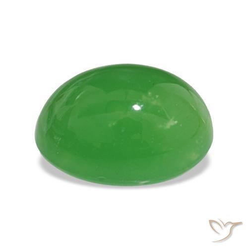 Chrysoprase Gemstone in 12 x 9.3 mm Size for Sale, Chrysoprase Stone in Lively Green Color